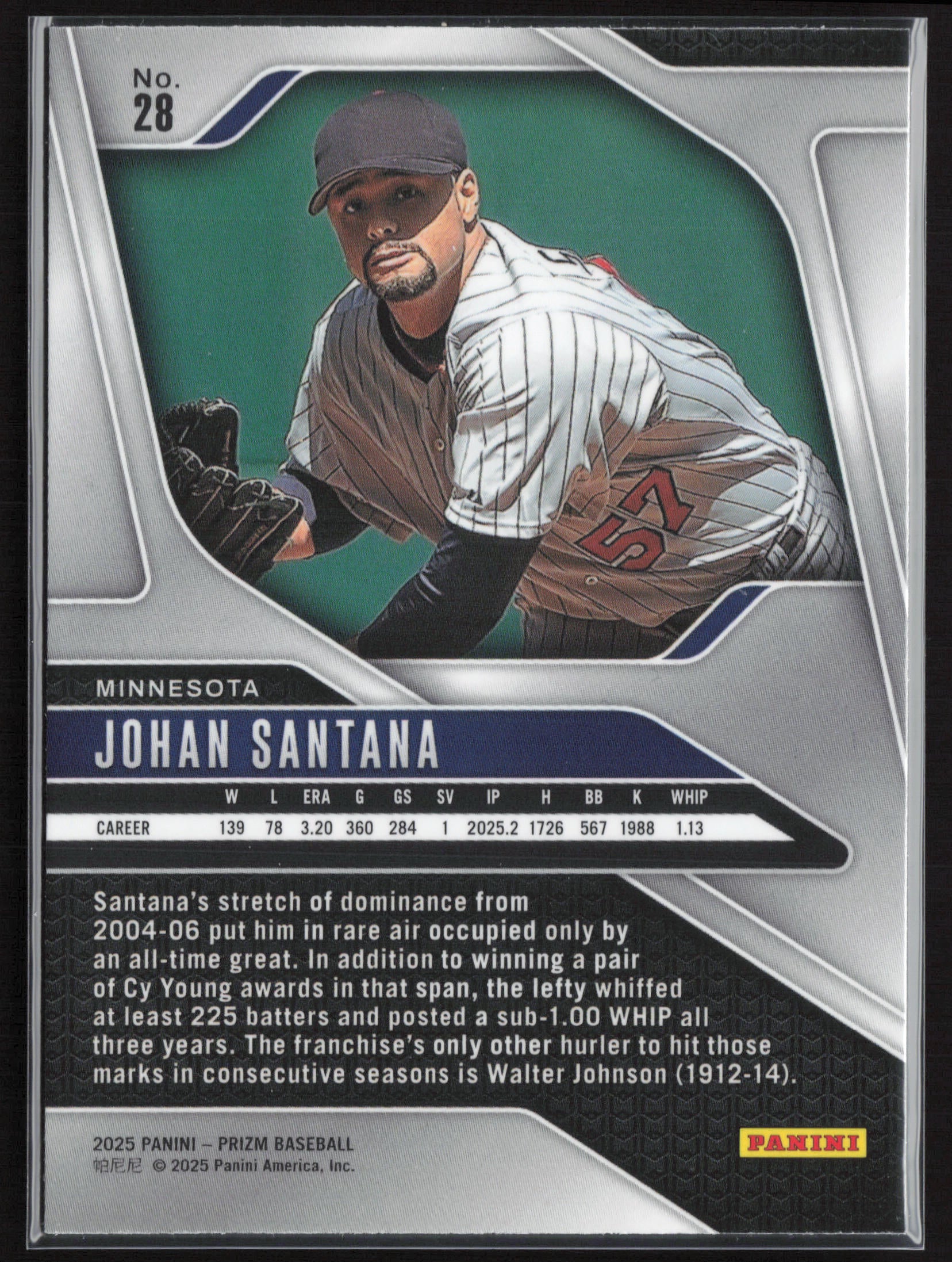 2025 Panini Prizm #28 Johan Santana