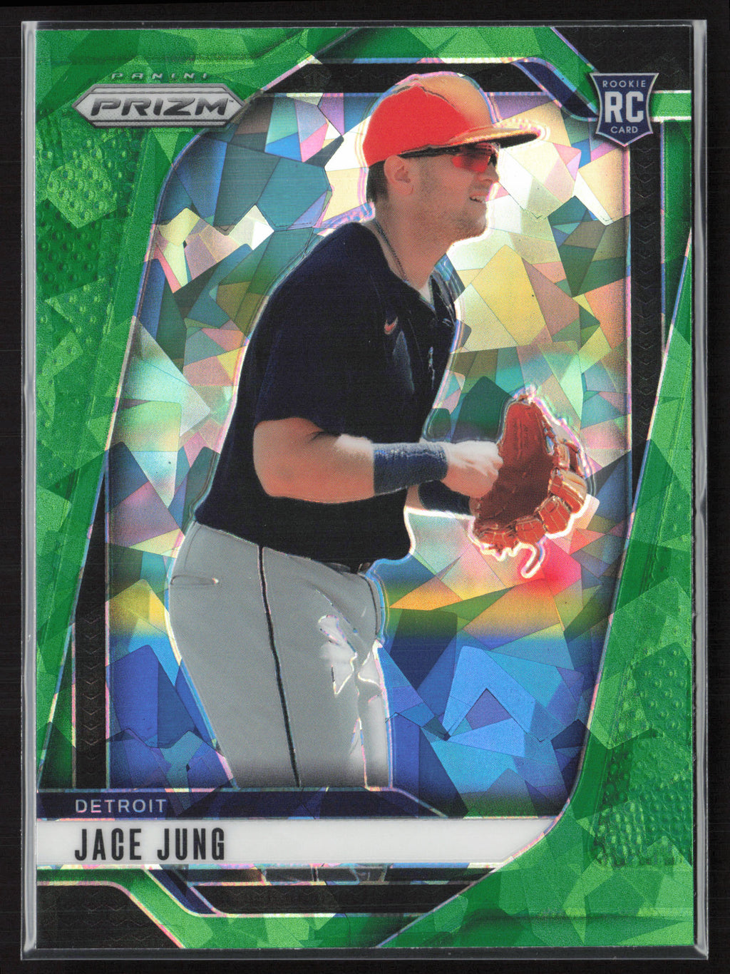 2025 Panini Prizm #240 Jace Jung Green Ice Prizms