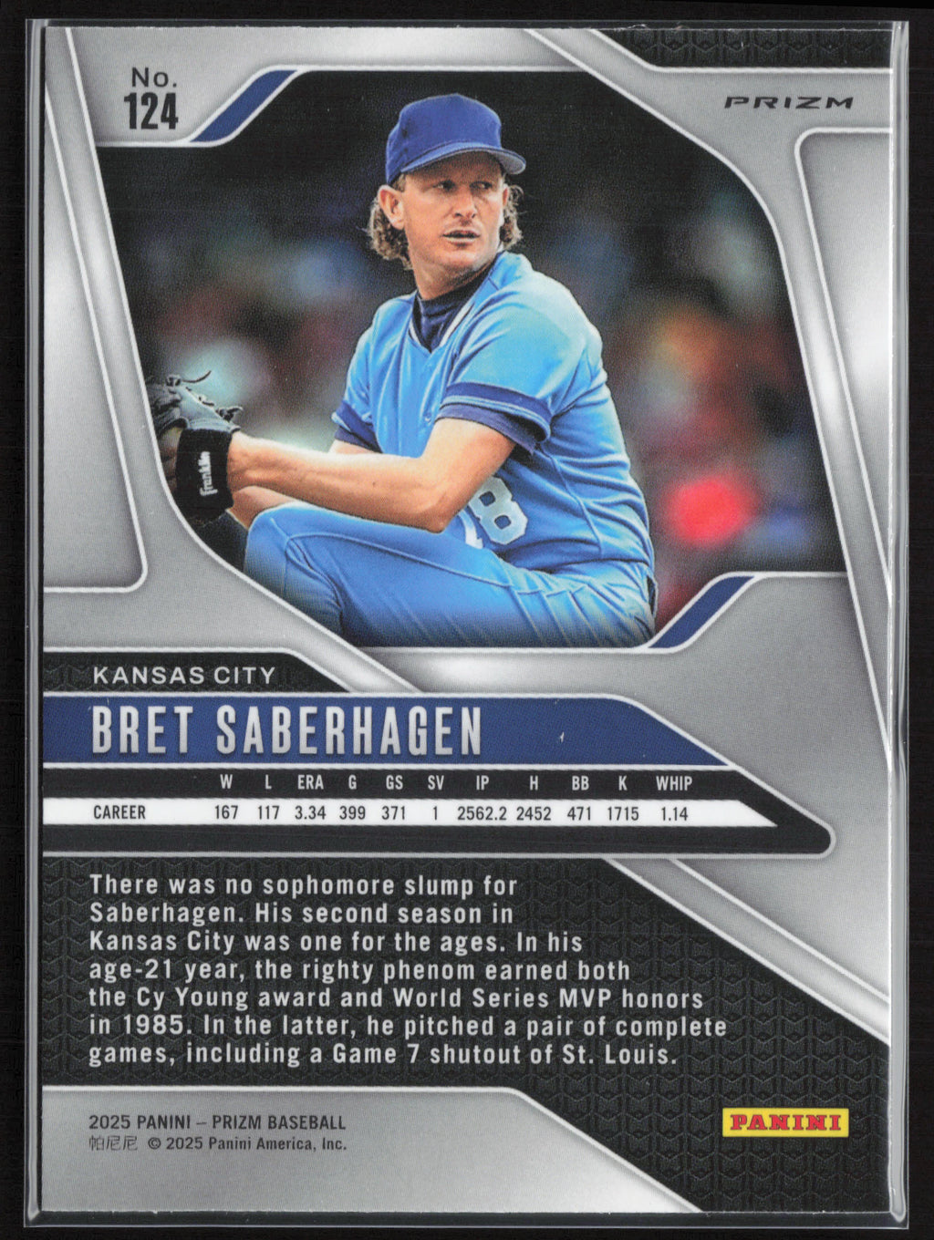2025 Panini Prizm #124 Bret Saberhagen Green Ice Prizms