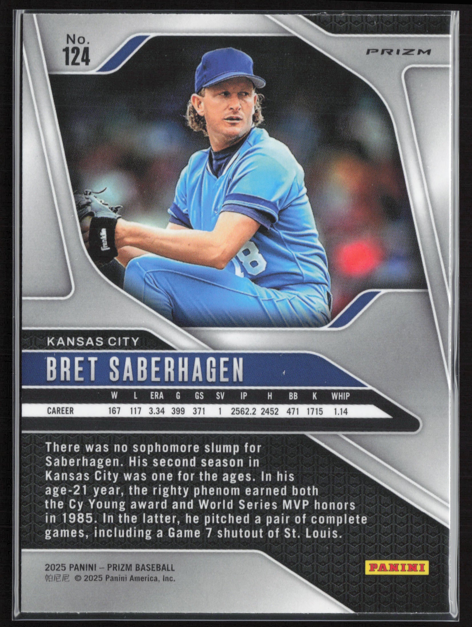 2025 Panini Prizm #124 Bret Saberhagen Green Ice Prizms