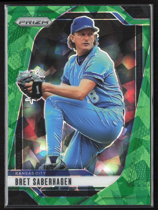 2025 Panini Prizm #124 Bret Saberhagen Green Ice Prizms
