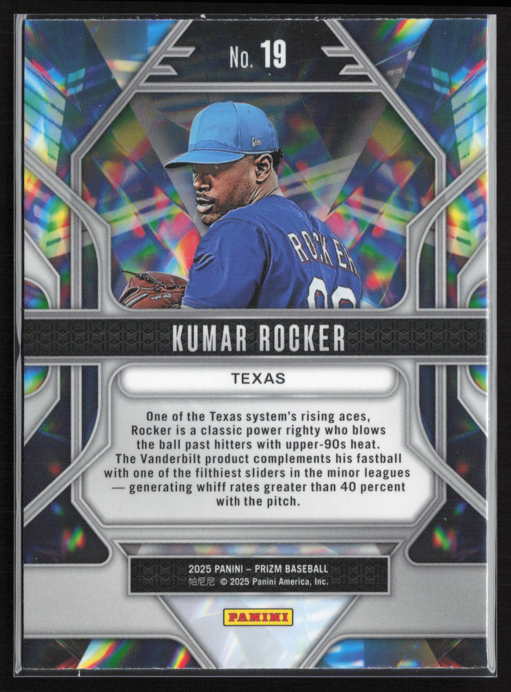 2025 Panini Prizm #19 Kumar Rocker Prizmatic