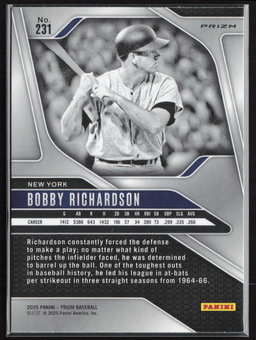 2025 Panini Prizm #231 Bobby Richardson Silver Prizms