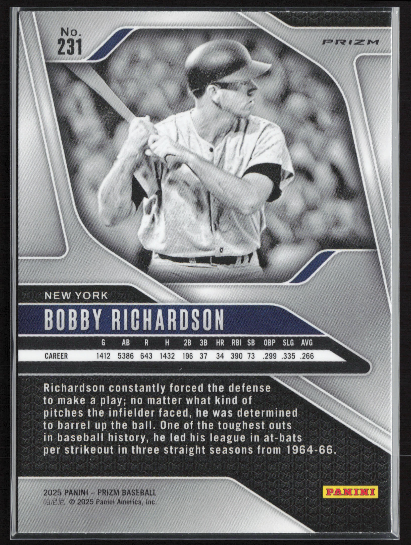2025 Panini Prizm #231 Bobby Richardson Silver Prizms