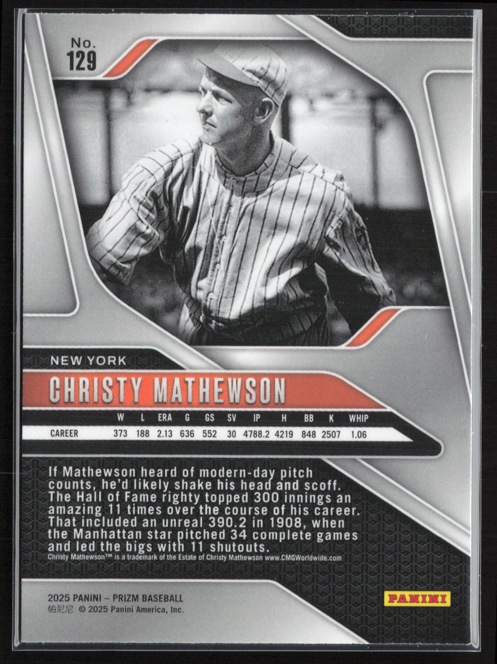 2025 Panini Prizm #129 Christy Mathewson