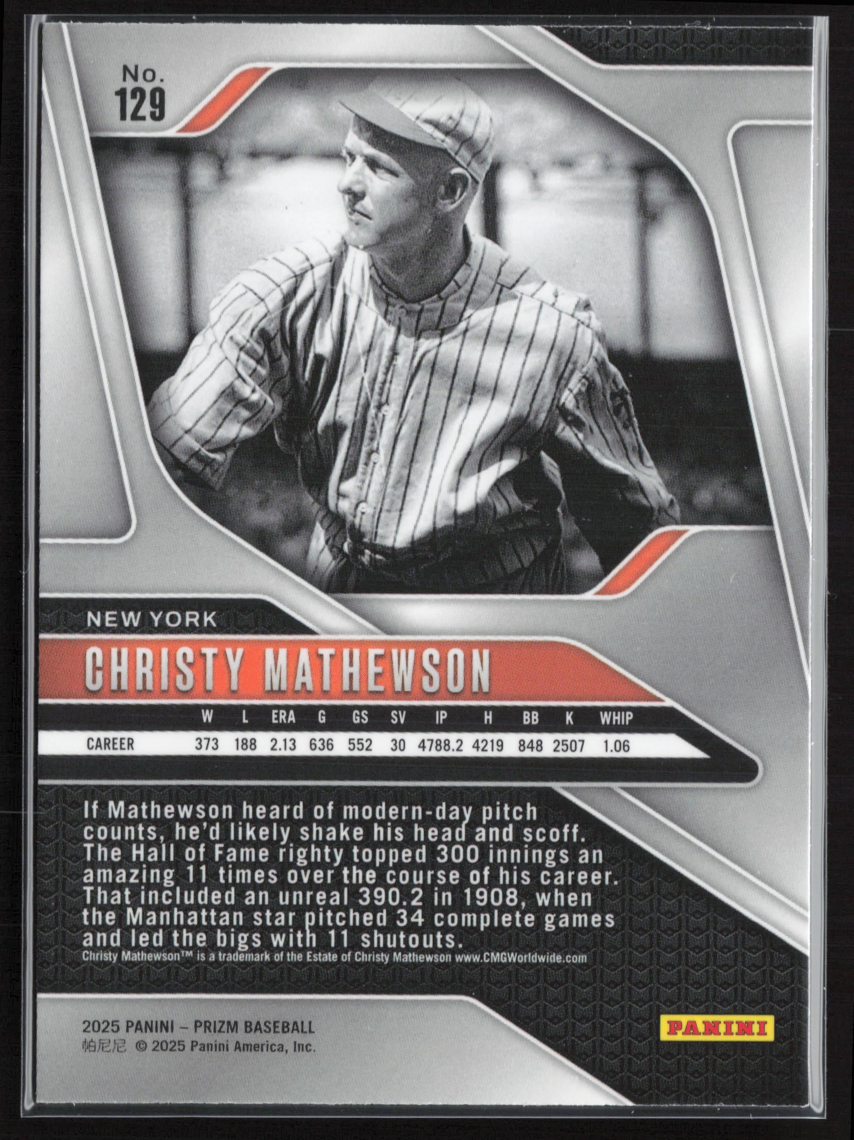2025 Panini Prizm #129 Christy Mathewson