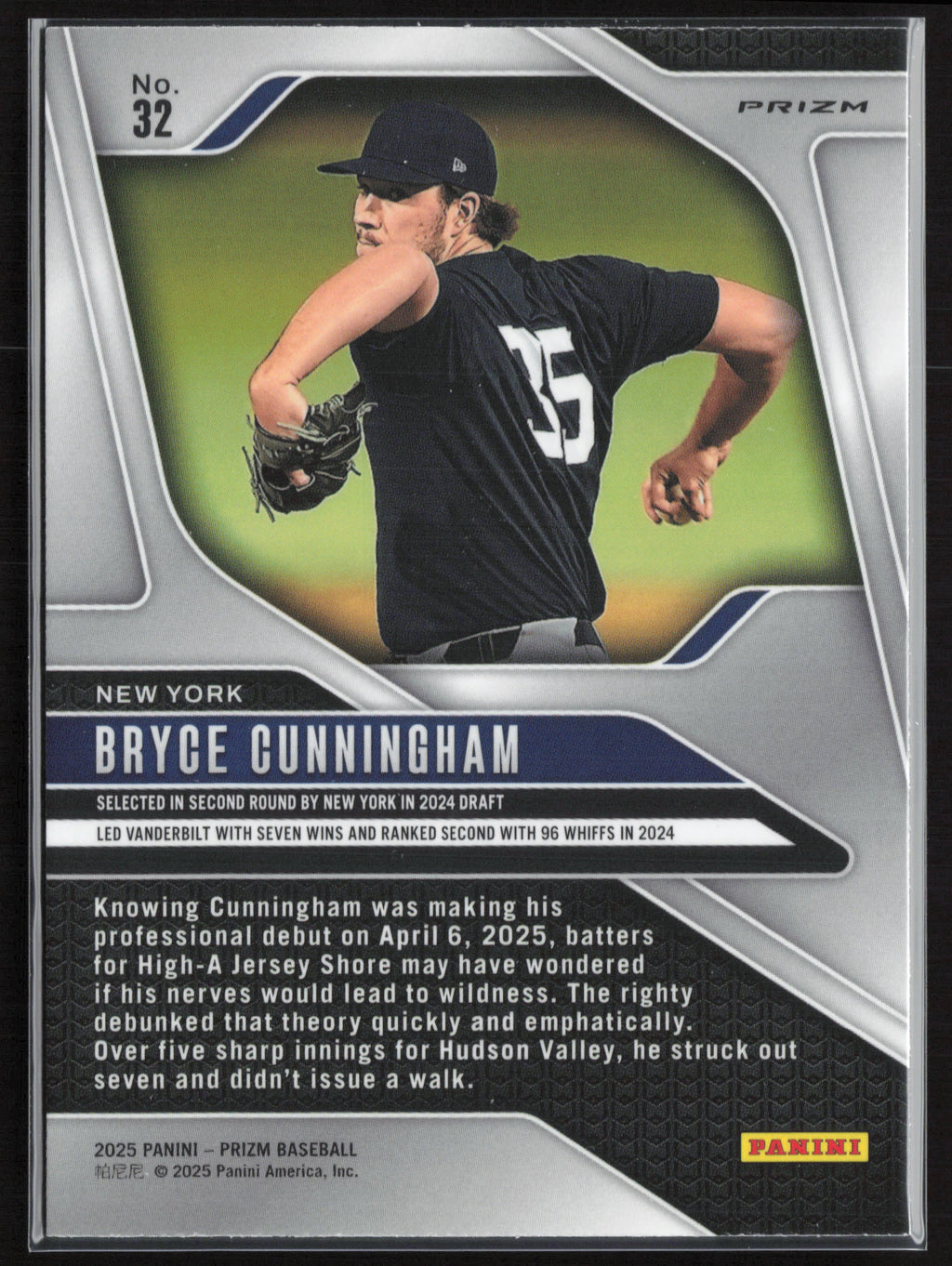 2025 Panini Prizm #32 Bryce Cunningham Green Ice Prizms