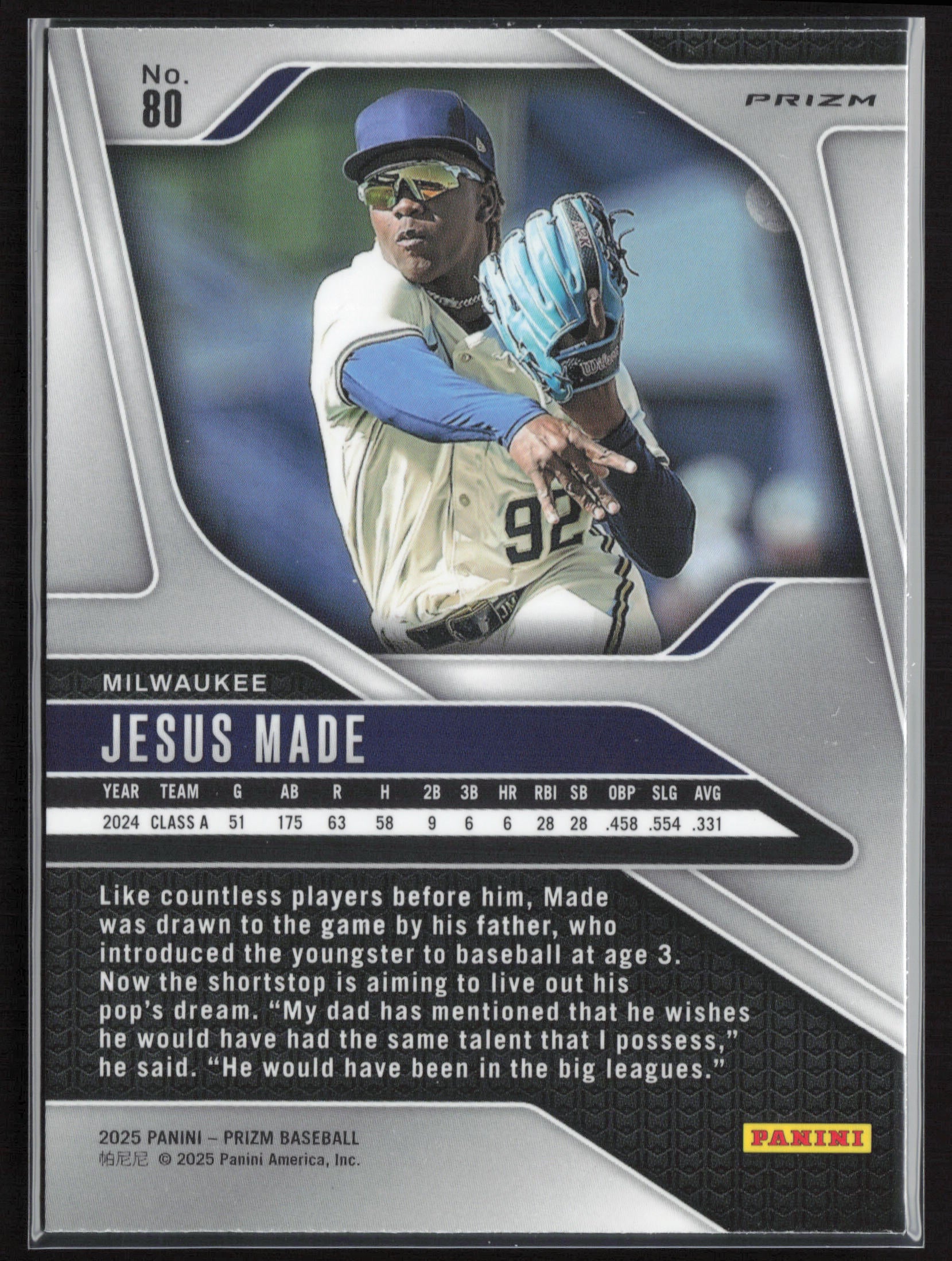 2025 Panini Prizm #80 Jesus Made Silver Prizms