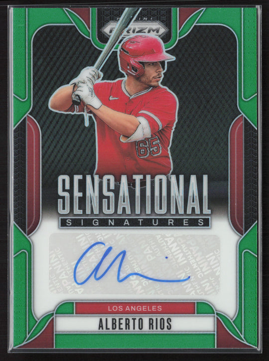 2025 Panini Prizm #SS-AR Alberto Rios Sensational Signatures Green Prizms