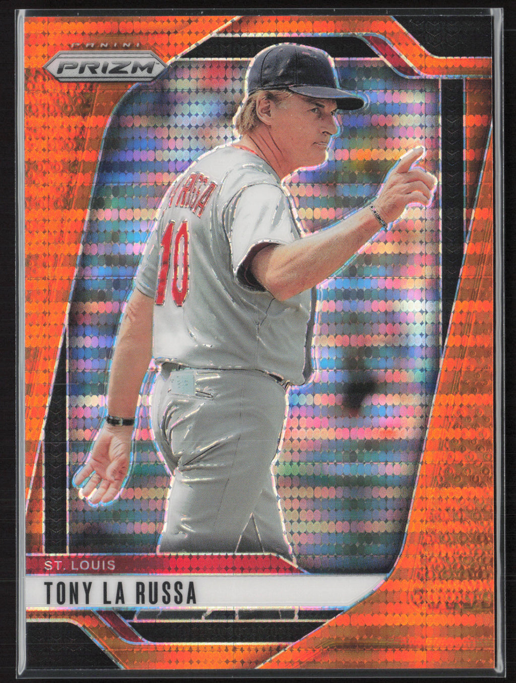 2025 Panini Prizm #140 Tony La Russa Orange Pulsar Prizms #/399