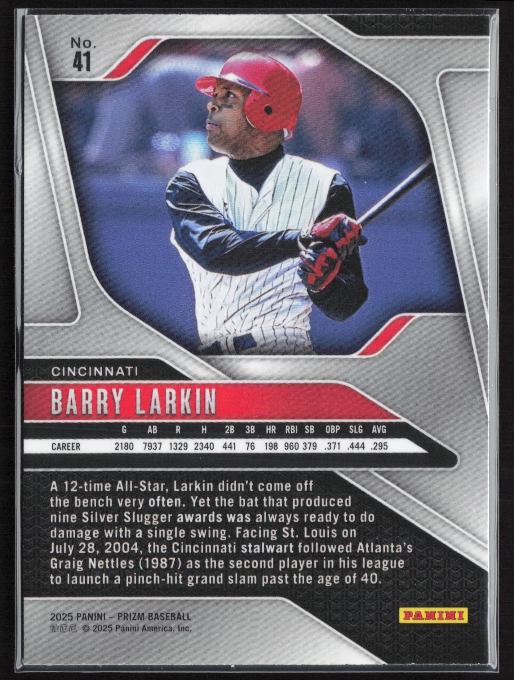 2025 Panini Prizm #41 Barry Larkin