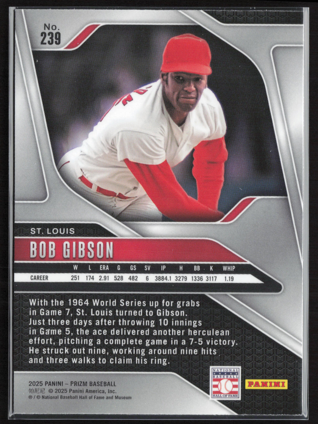 2025 Panini Prizm #239 Bob Gibson