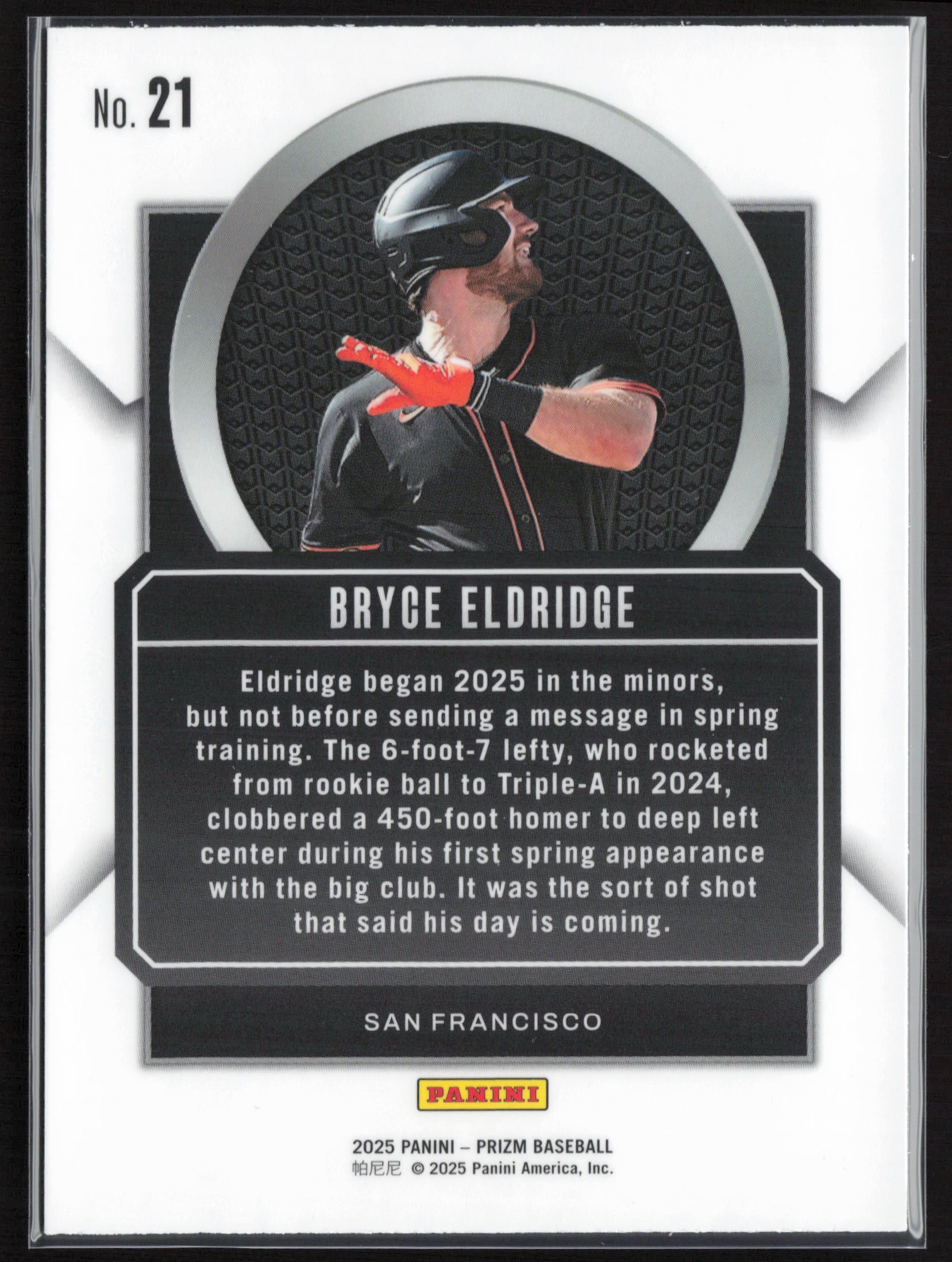 2025 Panini Prizm #21 Bryce Eldridge Talisman