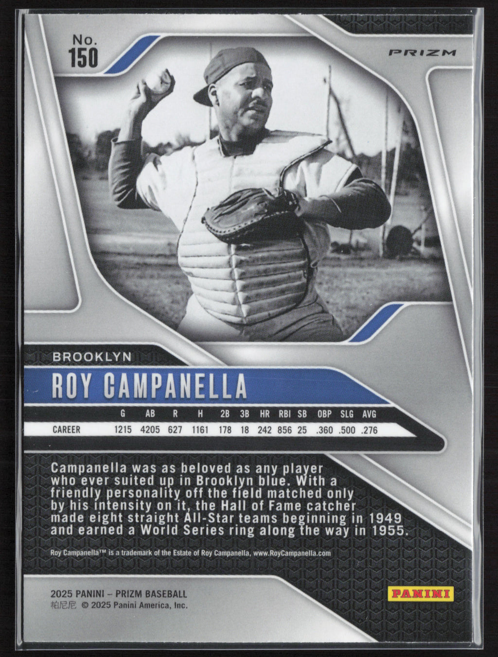2025 Panini Prizm #150 Roy Campanella Green Prizms