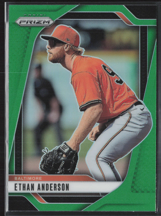 2025 Panini Prizm #65 Ethan Anderson Green Prizms