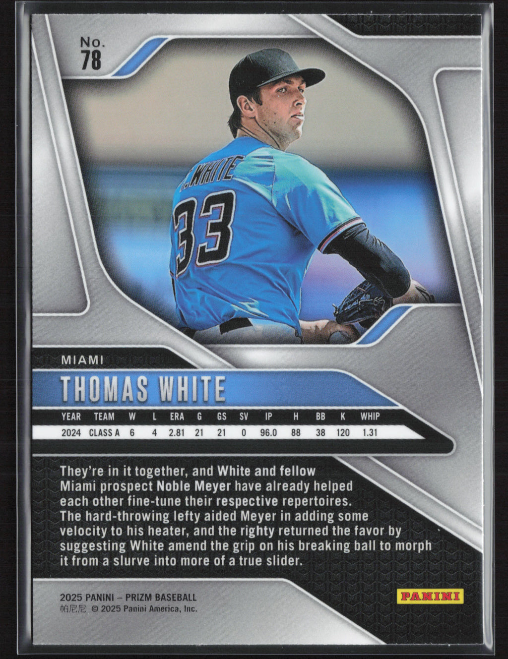 2025 Panini Prizm #78 Thomas White