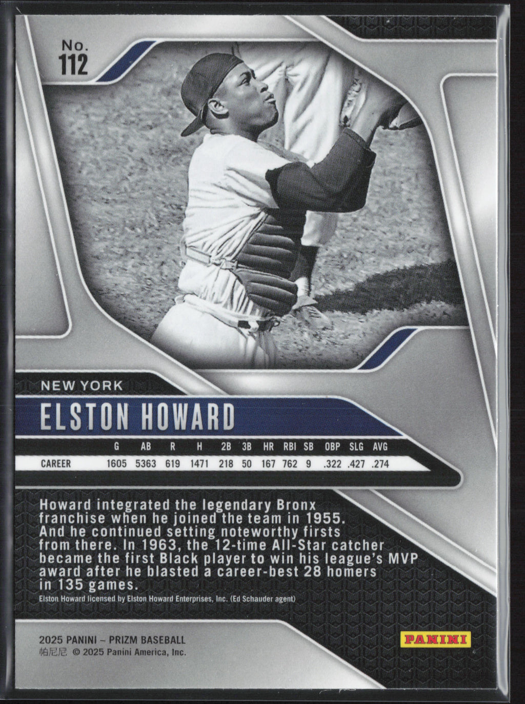 2025 Panini Prizm #112 Elston Howard