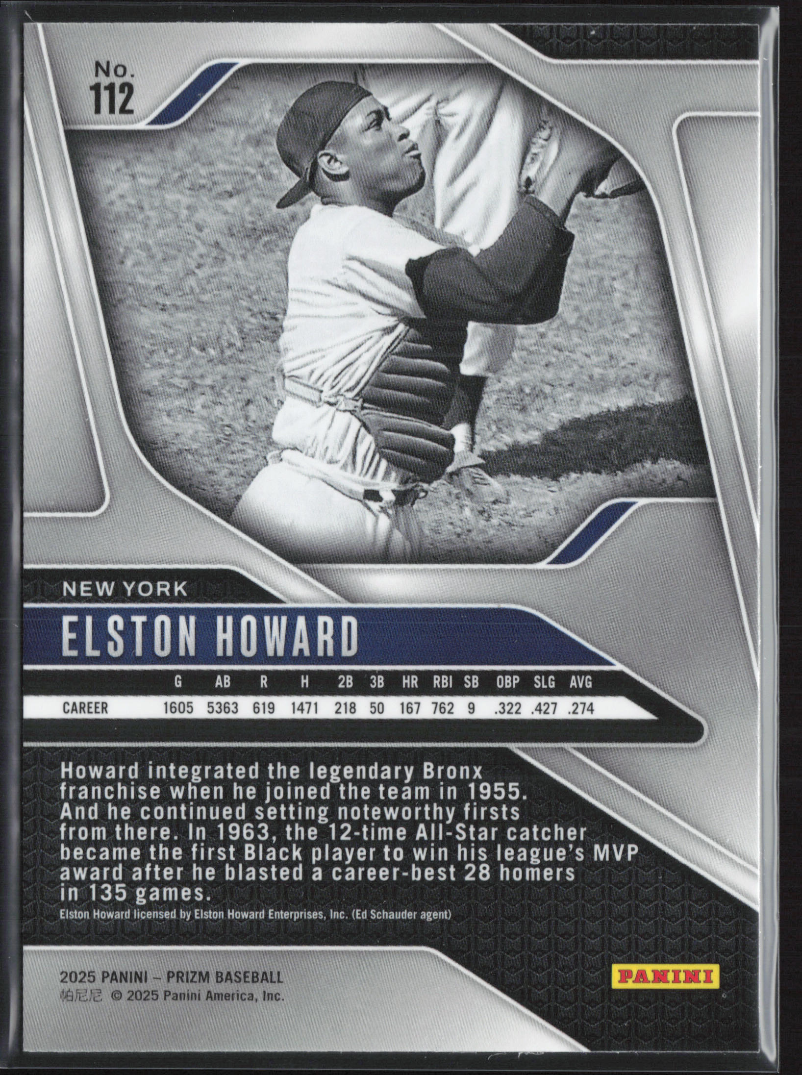 2025 Panini Prizm #112 Elston Howard