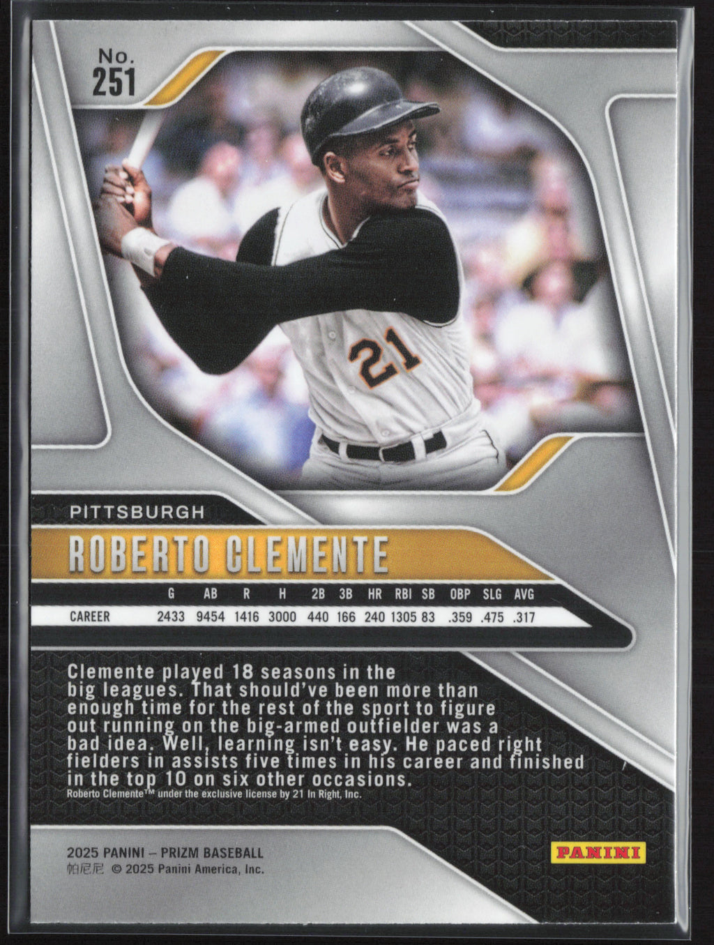 2025 Panini Prizm #251 Roberto Clemente