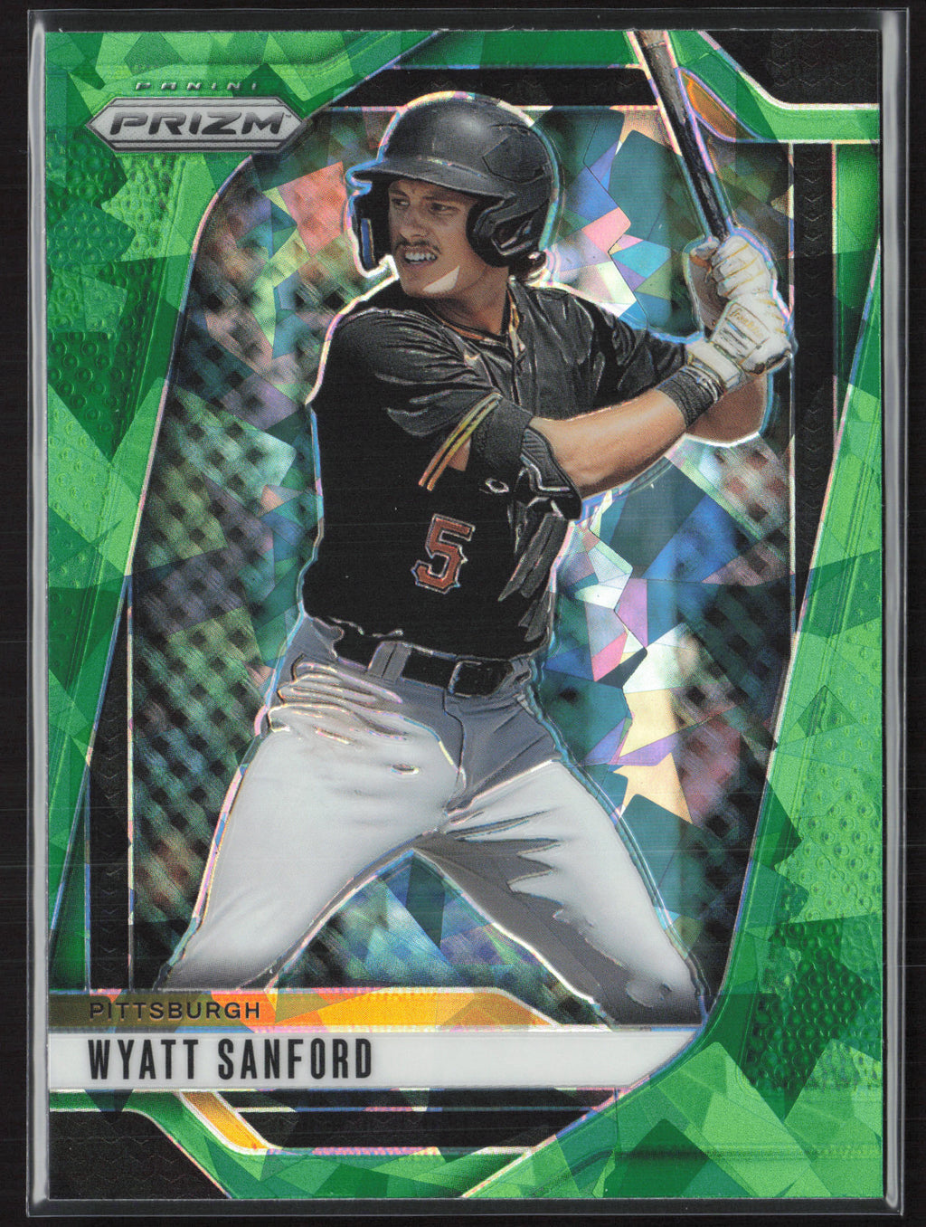 2025 Panini Prizm #157 Wyatt Sanford Green Ice Prizms
