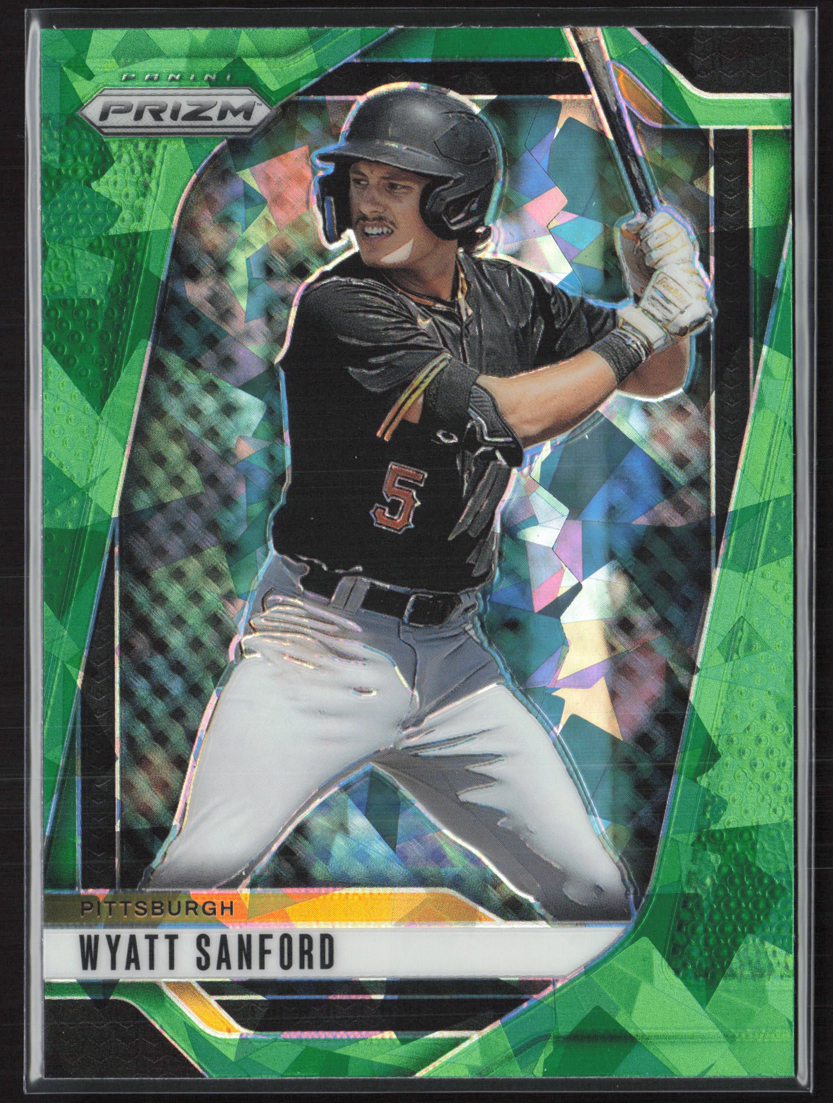 2025 Panini Prizm #157 Wyatt Sanford Green Ice Prizms