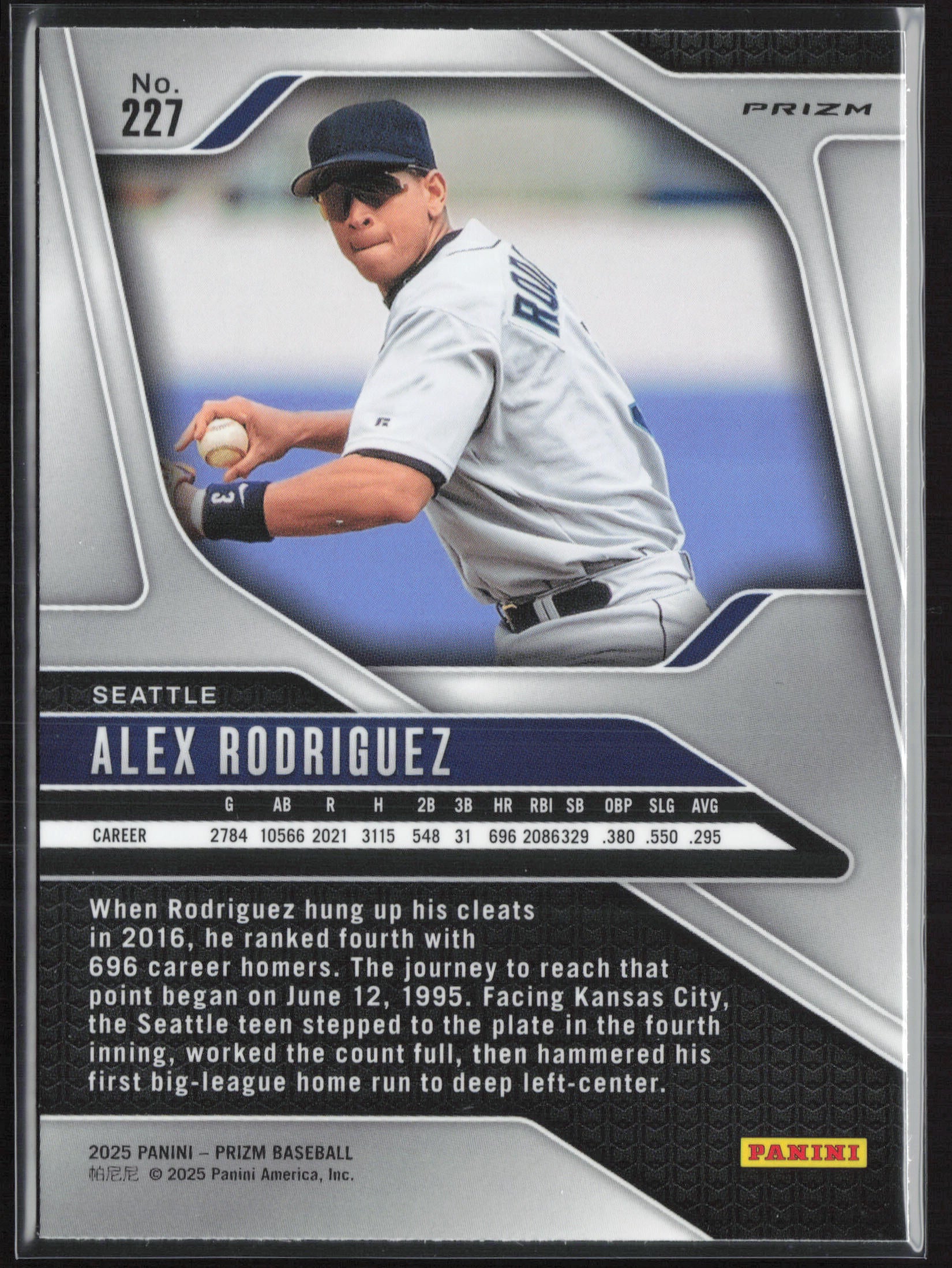 2025 Panini Prizm #227 Alex Rodriguez Silver Prizms