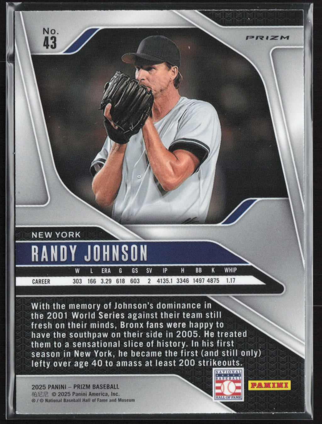 2025 Panini Prizm #43 Randy Johnson Green Ice Prizms
