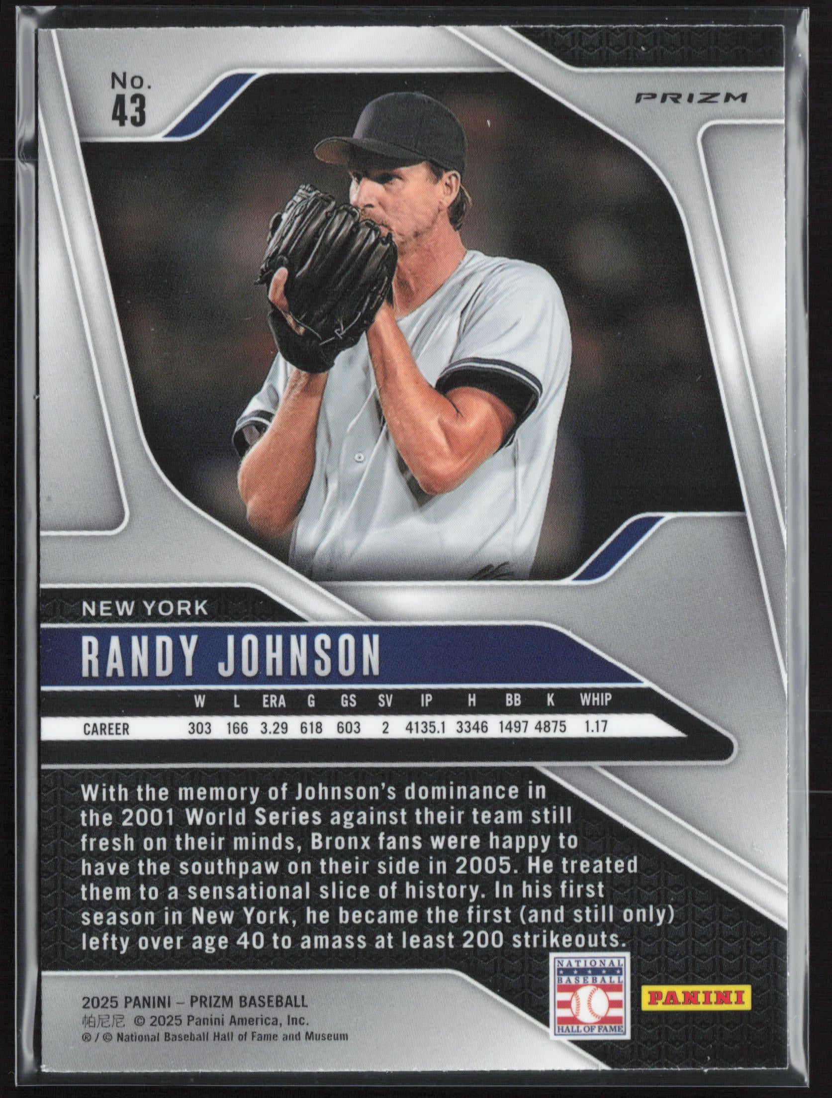2025 Panini Prizm #43 Randy Johnson Green Ice Prizms