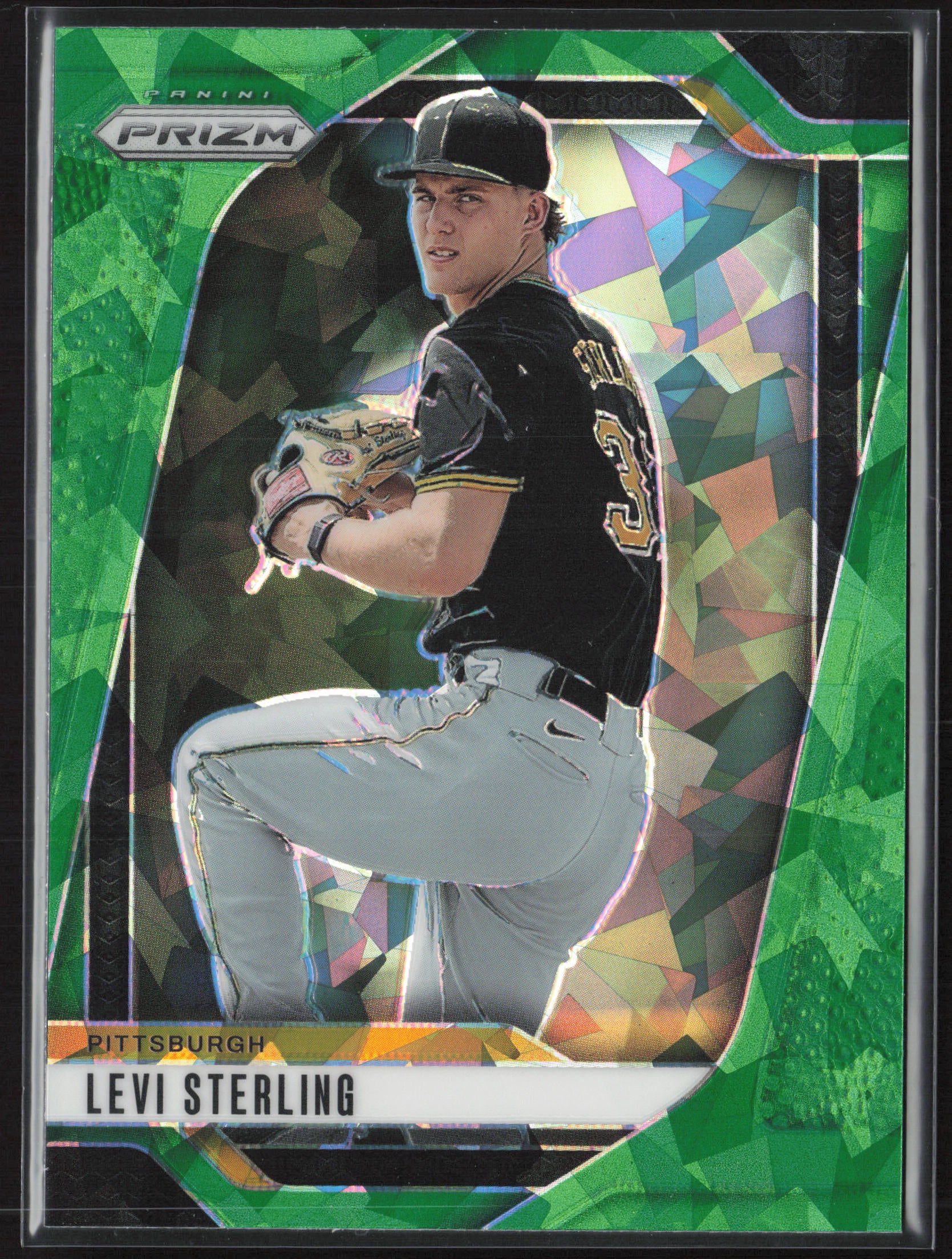2025 Panini Prizm #279 Levi Sterling Green Ice Prizms