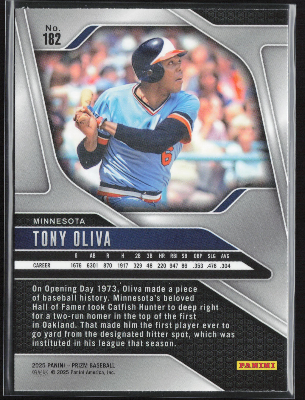 2025 Panini Prizm #182 Tony Oliva