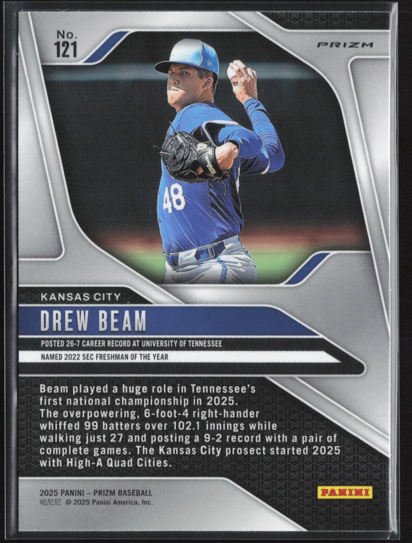 2025 Panini Prizm #121 Drew Beam Green Ice Prizms