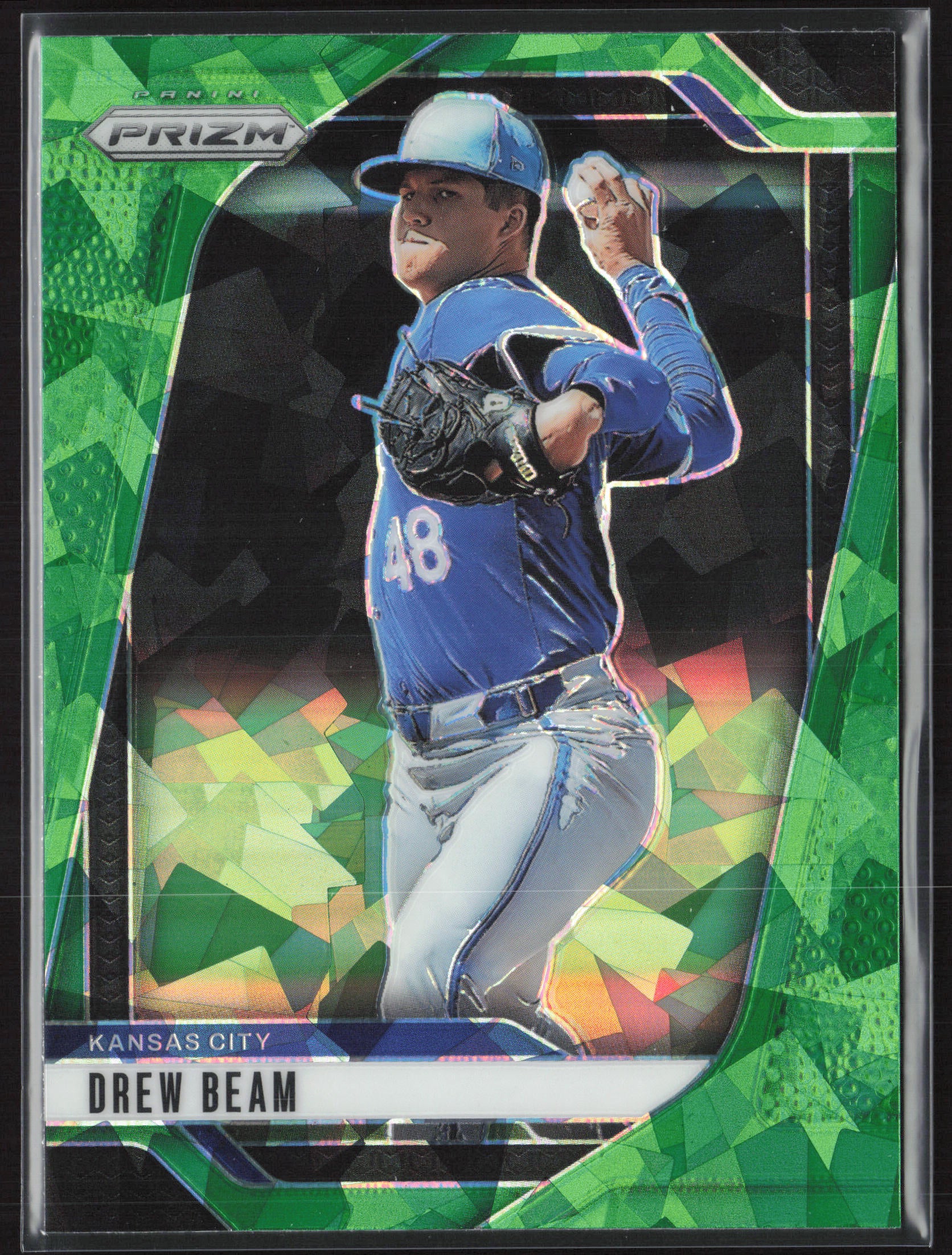 2025 Panini Prizm #121 Drew Beam Green Ice Prizms