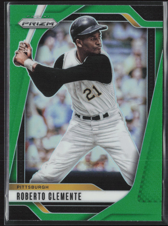 2025 Panini Prizm #251 Roberto Clemente Green Prizms