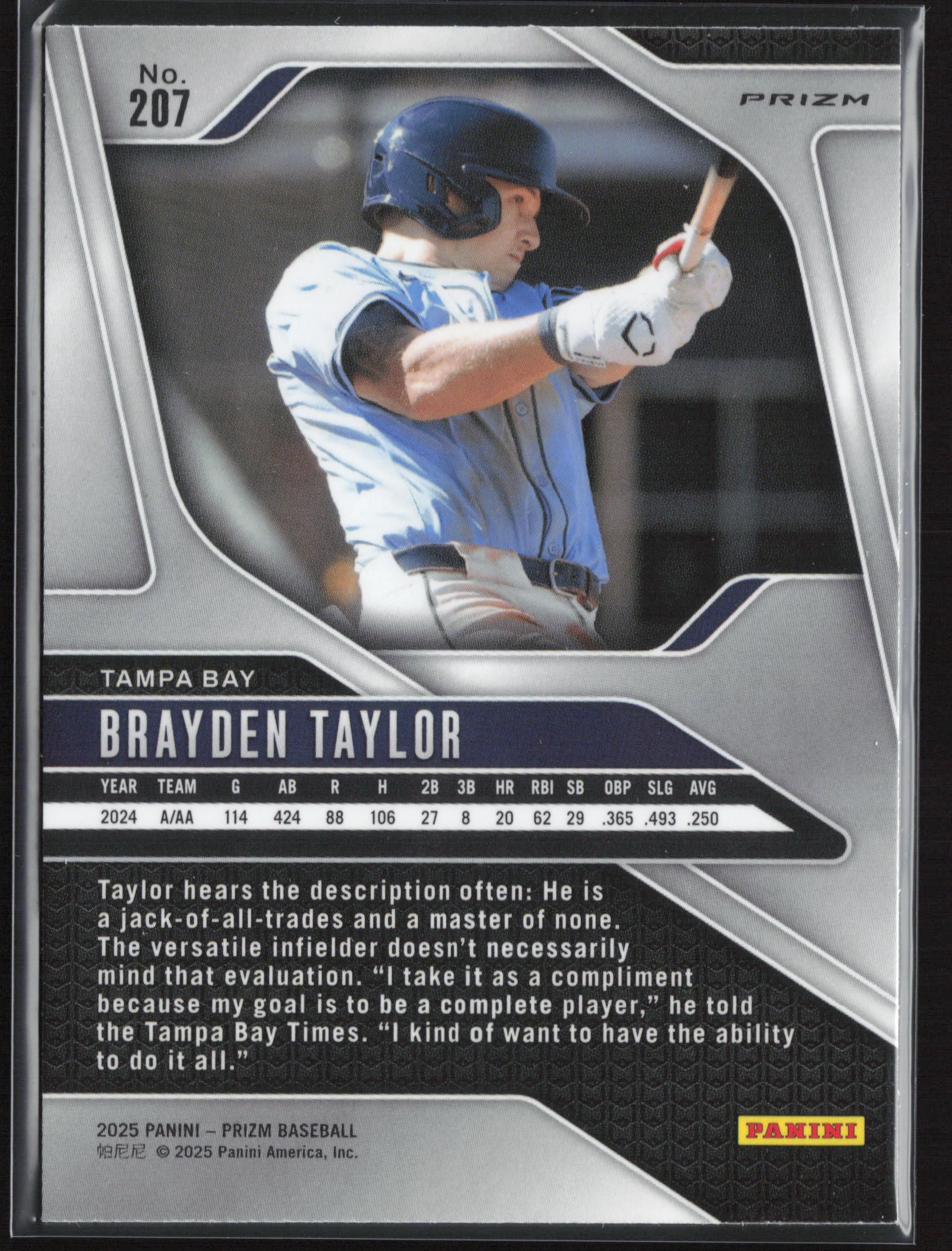 2025 Panini Prizm #207 Brayden Taylor Silver Prizms