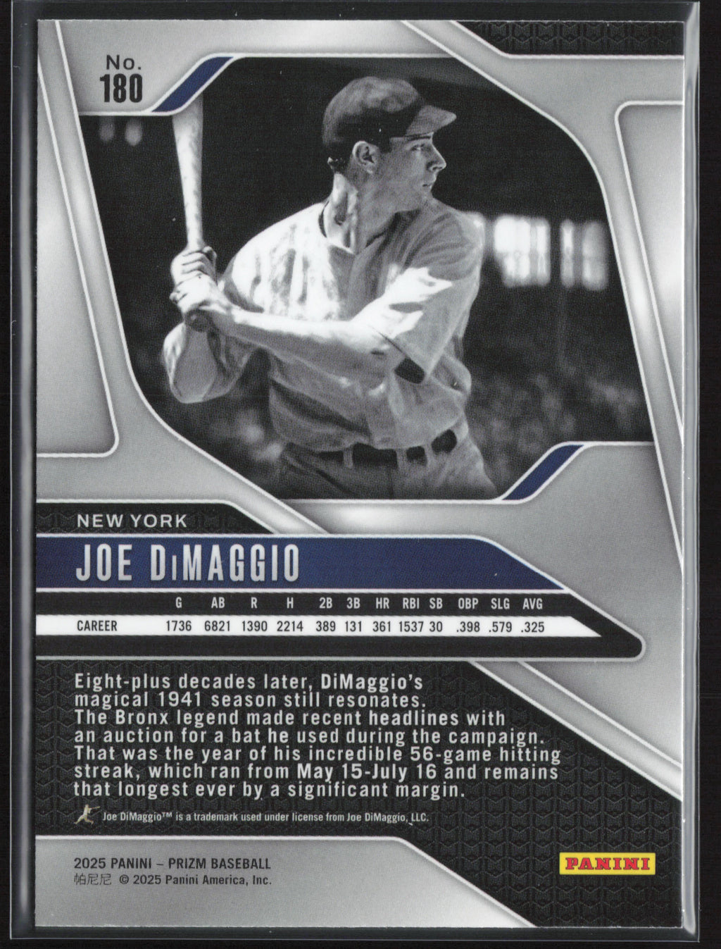2025 Panini Prizm #180 Joe DiMaggio