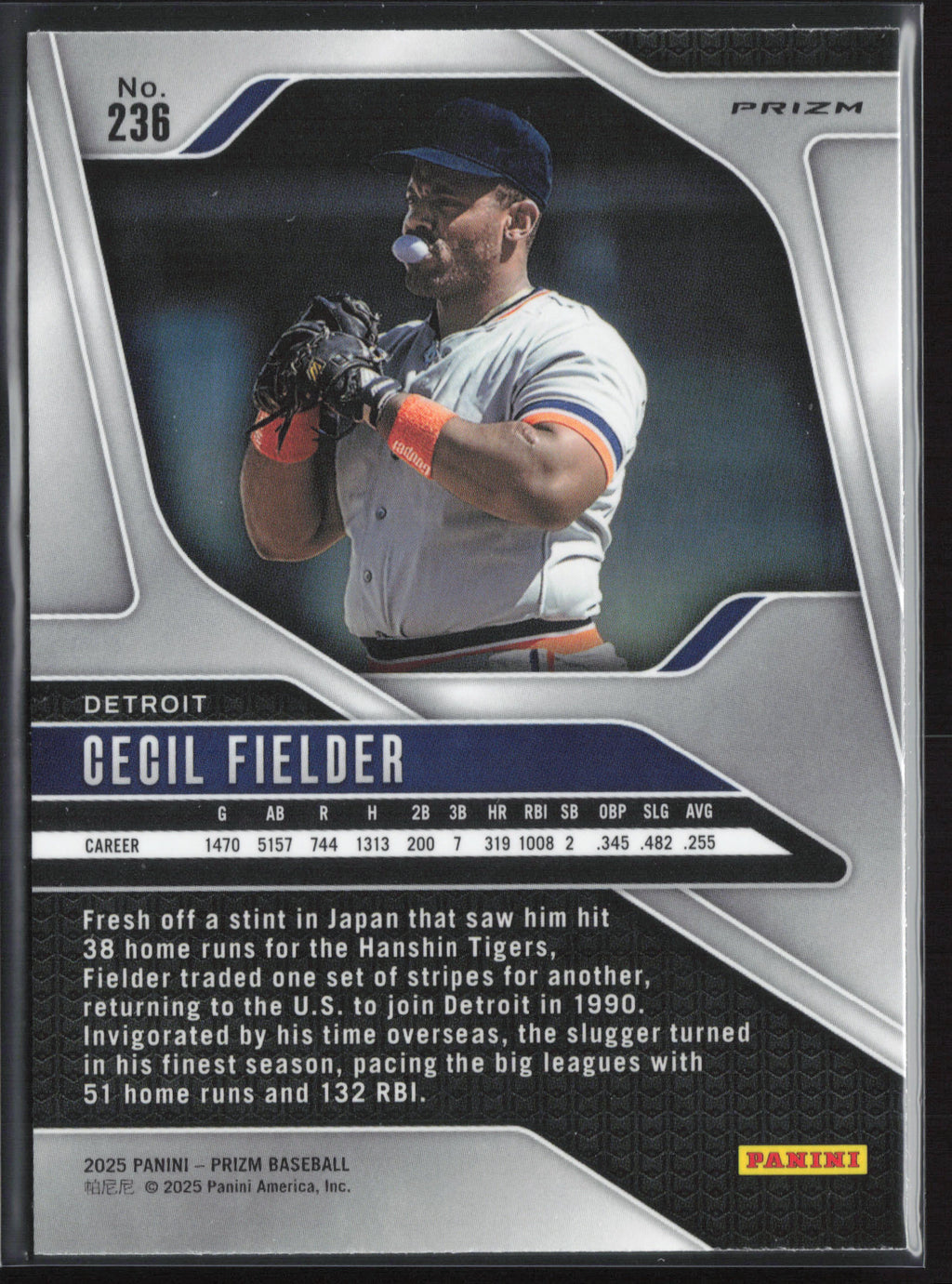 2025 Panini Prizm #236 Cecil Fielder Green Ice Prizms