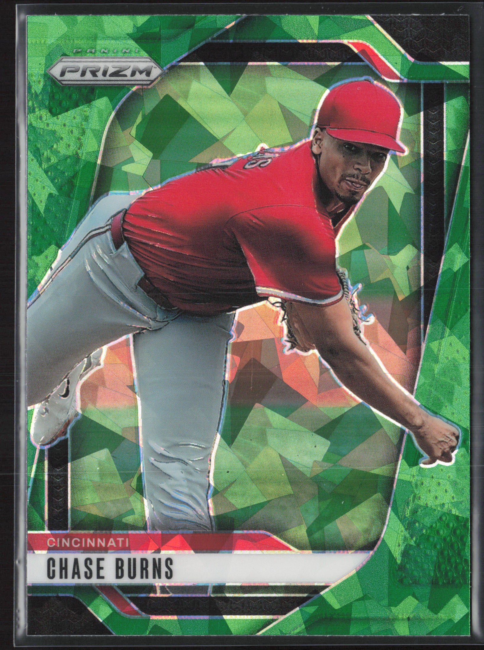 2025 Panini Prizm #86 Chase Burns Green Ice Prizms