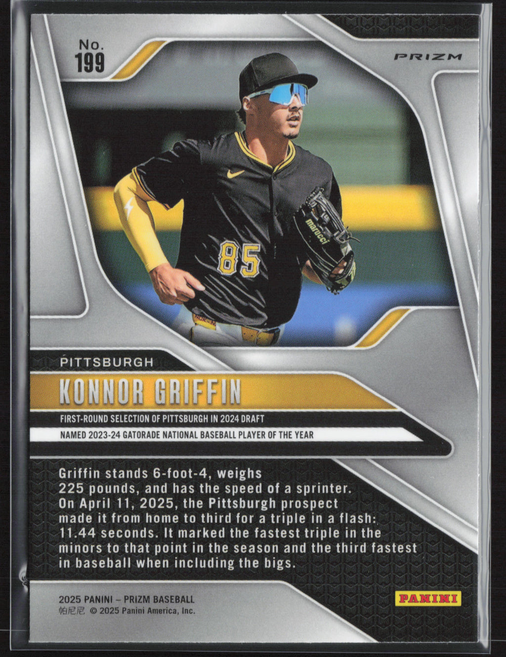 2025 Panini Prizm #199 Konnor Griffin Silver Prizms