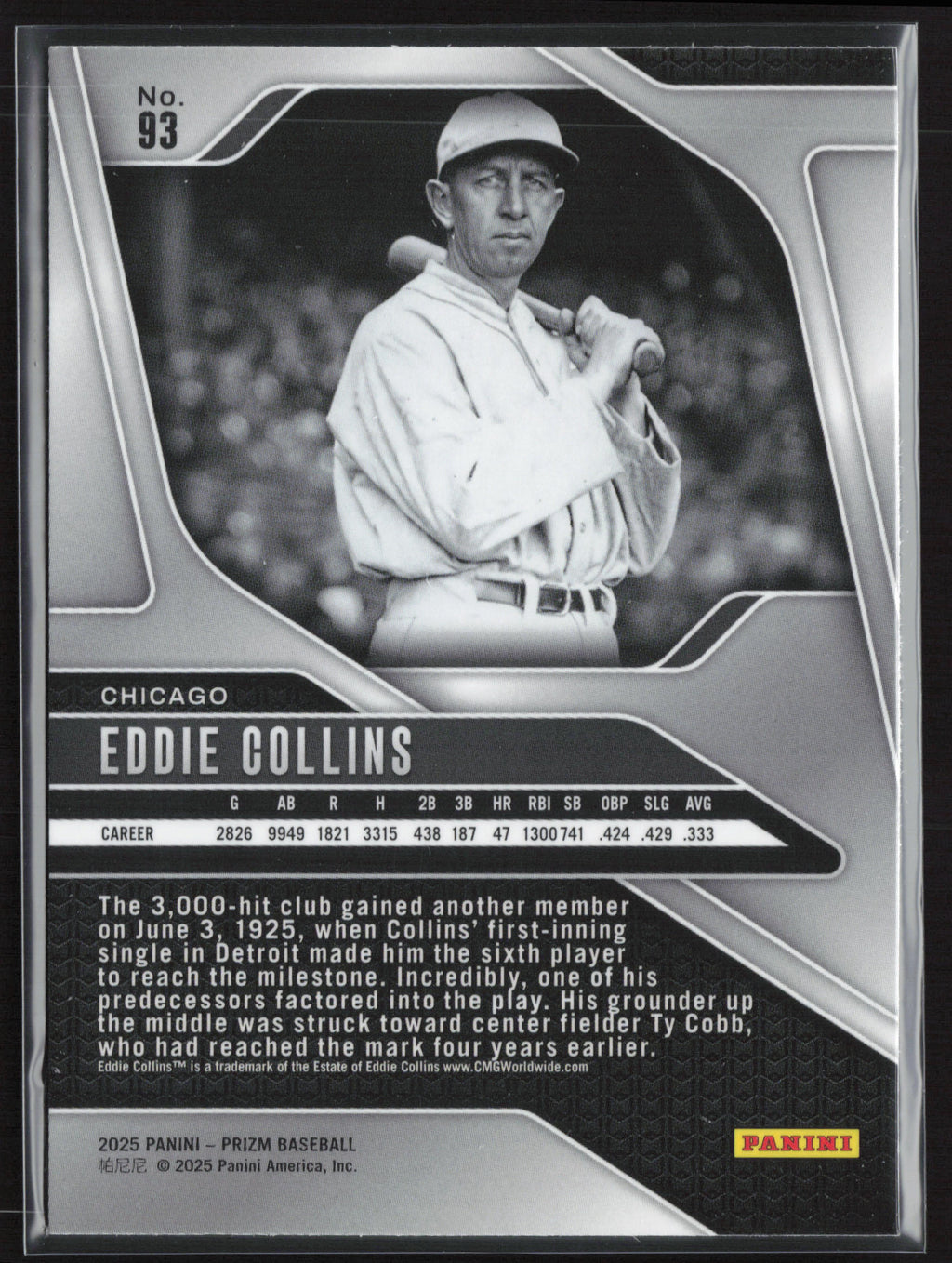 2025 Panini Prizm #93 Eddie Collins