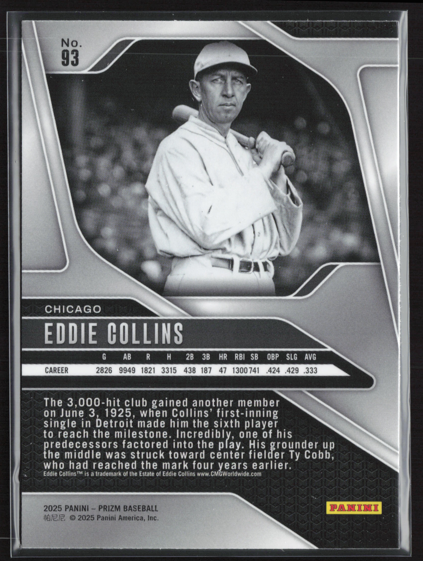 2025 Panini Prizm #93 Eddie Collins