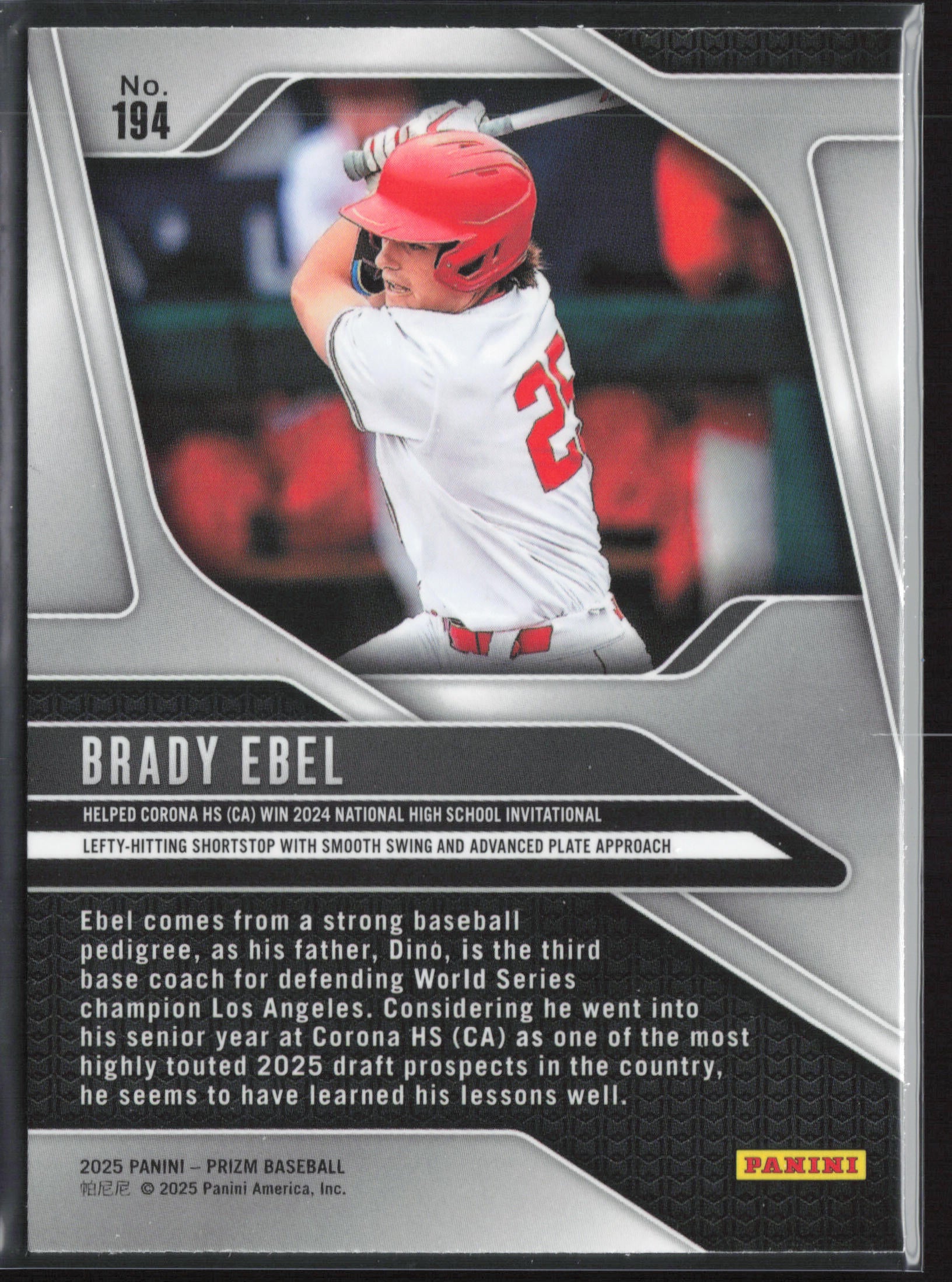 2025 Panini Prizm #194 Brady Ebel
