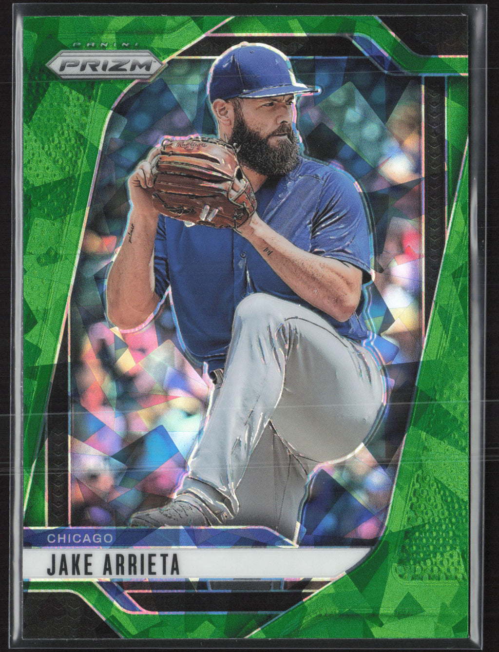 2025 Panini Prizm #181 Jake Arrieta Green Ice Prizms