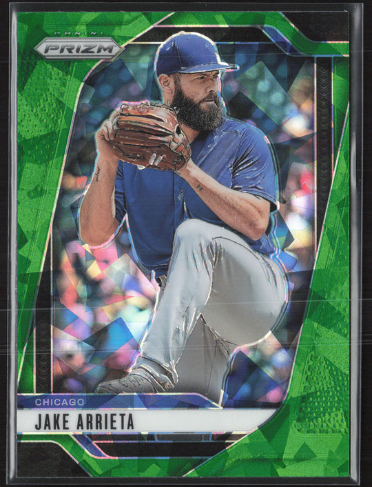 2025 Panini Prizm #181 Jake Arrieta Green Ice Prizms