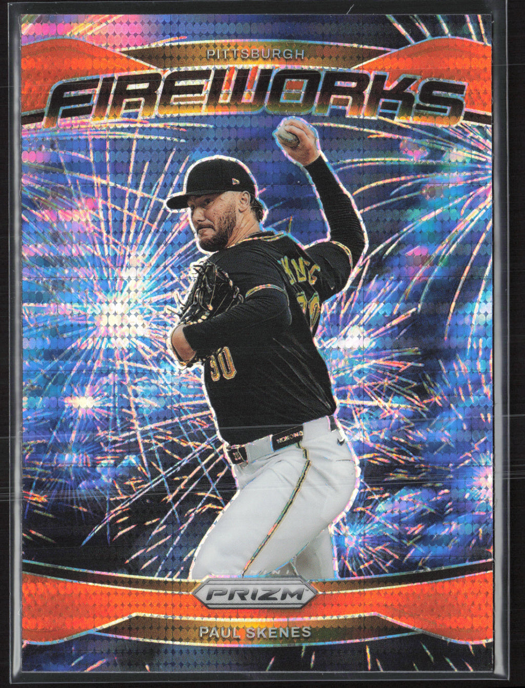 2025 Panini Prizm #2 Paul Skenes Fireworks Orange Prizms #/399