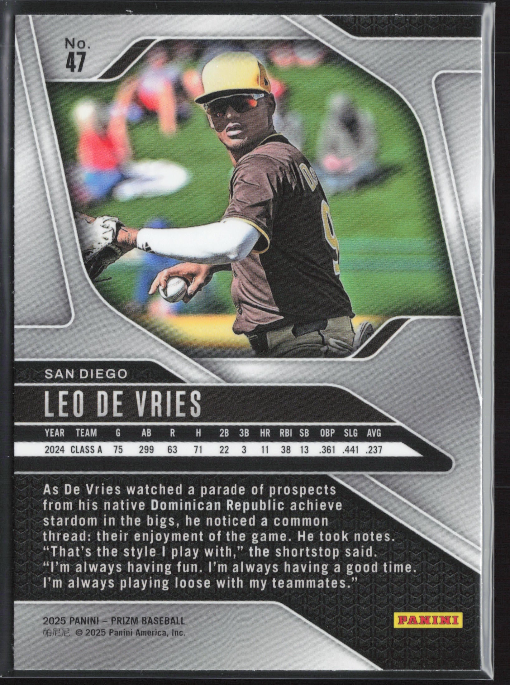 2025 Panini Prizm #47 Leo De Vries