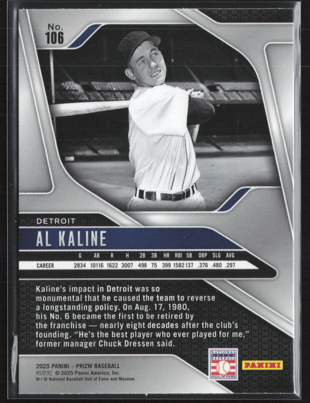 2025 Panini Prizm #106 Al Kaline