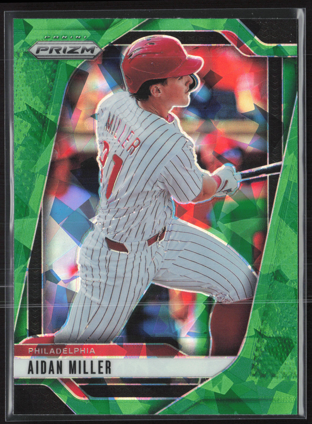 2025 Panini Prizm #141 Aidan Miller Green Ice Prizms