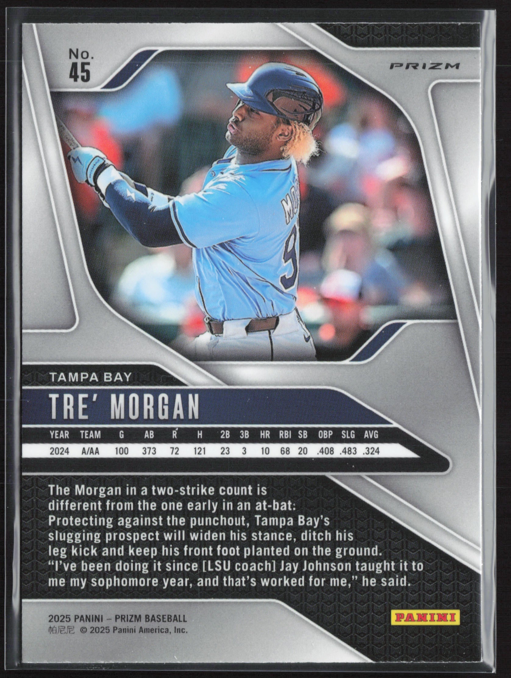 2025 Panini Prizm #45 Tre' Morgan Green Ice Prizms