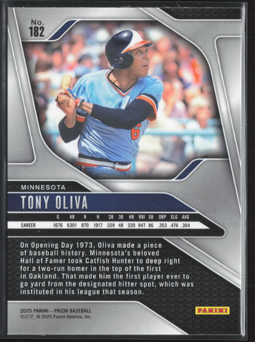 2025 Panini Prizm #182 Tony Oliva