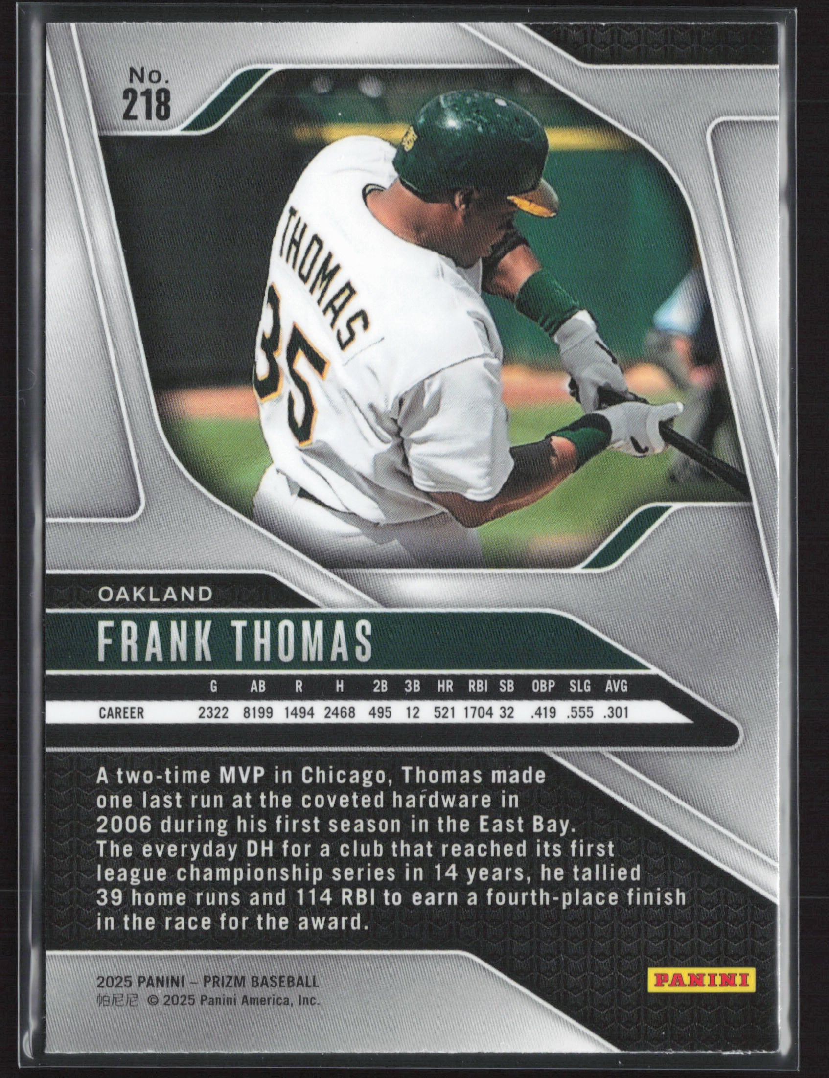2025 Panini Prizm #218 Frank Thomas